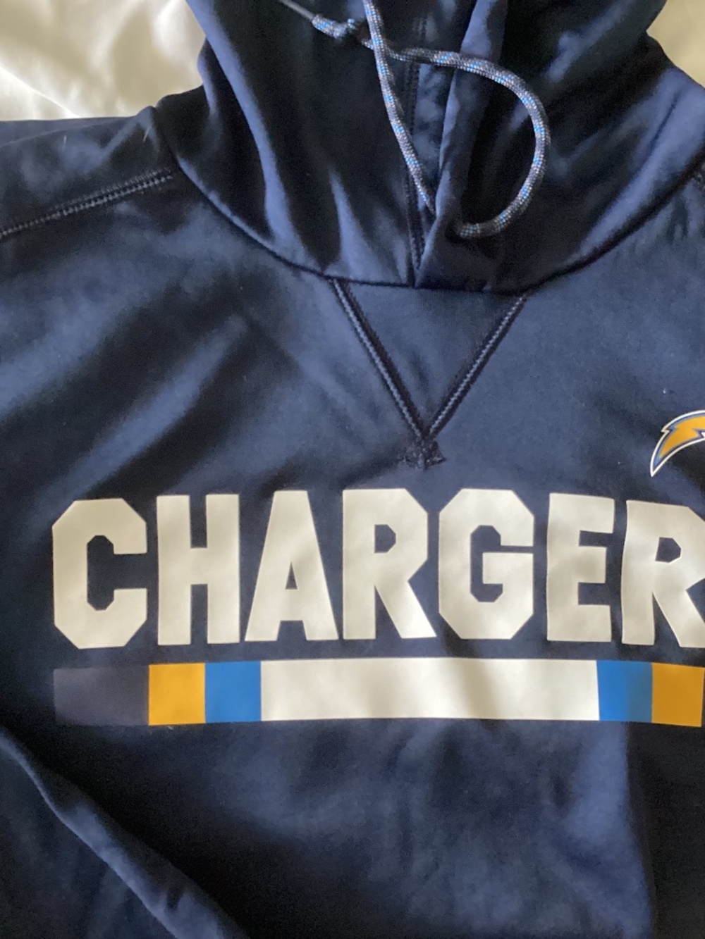 Men’s LA Chargers Nike Dri-Fit NFL Blue Drawstring Hoodie Sweatshirt Size L